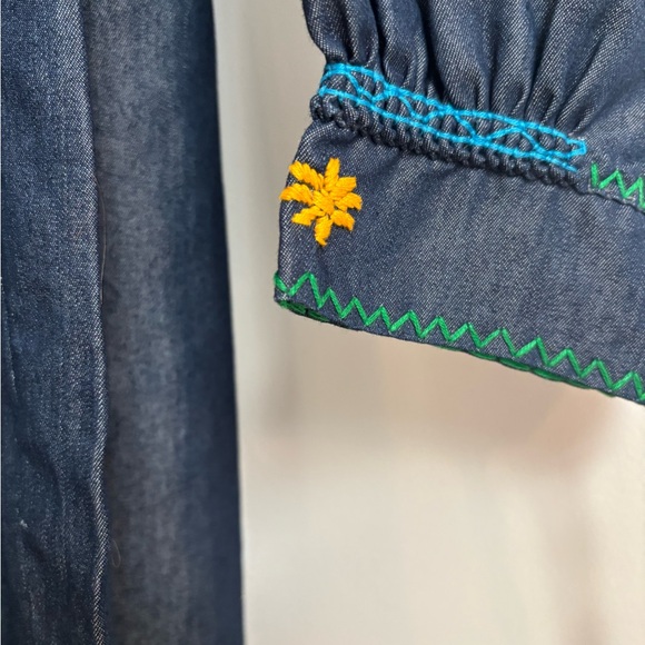 Embroidered Denim Blouse for Women - New - Picture 4 of 4
